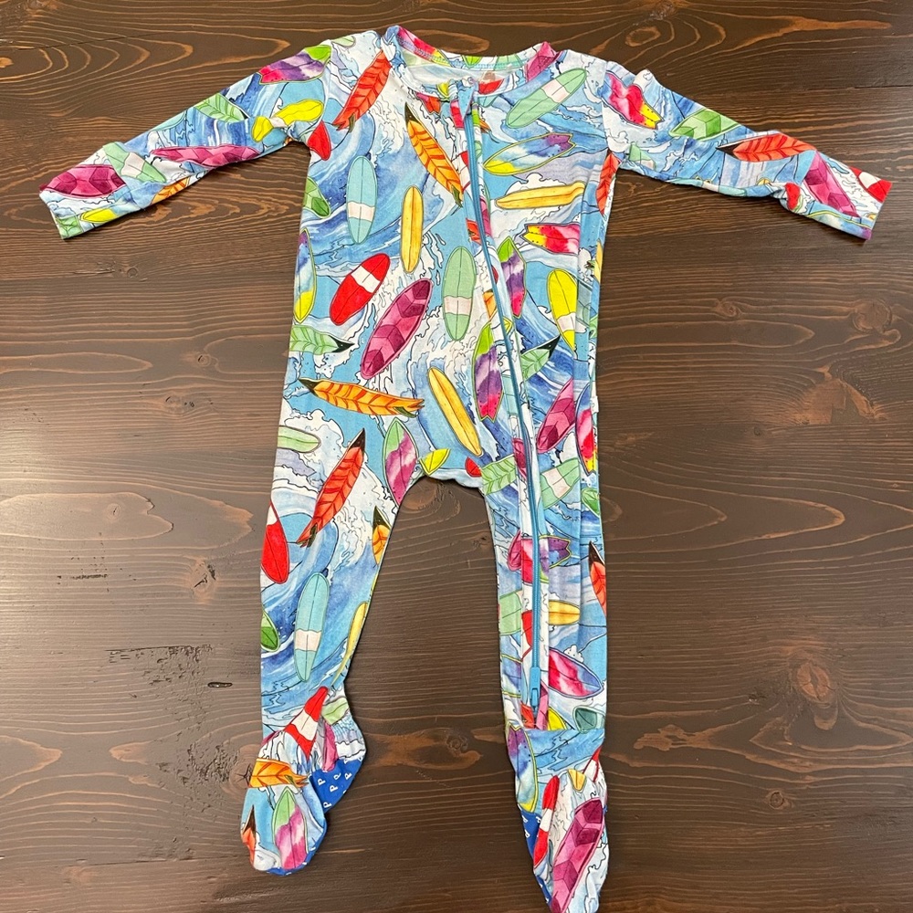 Posh Peanut footed pajamas 3-6 months
